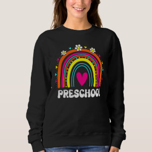 Cute Hello Preschool Rainbow Back To School Teache Sweatshirt