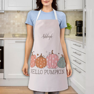 Cute Hello Pumpkin Personalised Apron