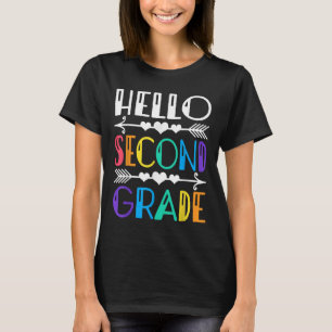 Cute Hello Second Grade Back To School First Day O T-Shirt