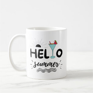 Cute Hello Summer Beach Coffee Mug