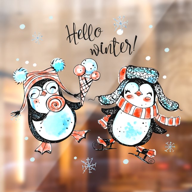 Cute Hello Winter Happy Penguin's Shop (Sheet 2)