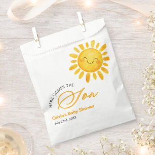 Cute Here Comes the Sun Baby Shower  Favour Bags