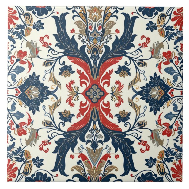 Cute Heritage pattern themed Tile (Front)