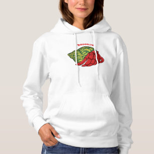 Cute hermit crab cartoon illustration hoodie
