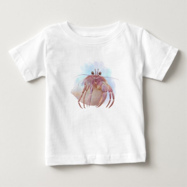 Cute hermit crab sketch baby T-Shirt (Front)