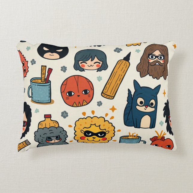 cute heroes decorative cushion (Front)