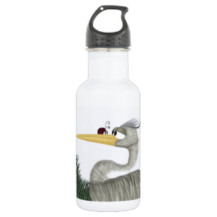 Cute Heron and Ladybug 532 Ml Water Bottle