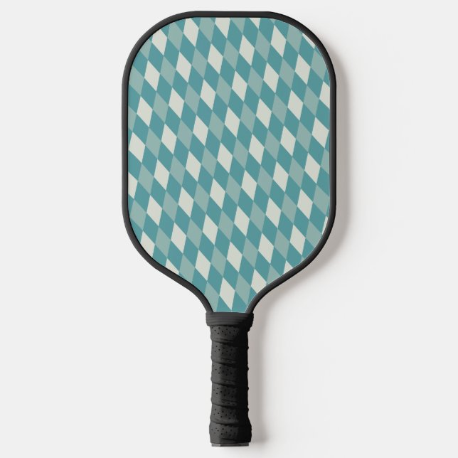 Cute Herrignbone Green Pickleball Paddle (Front)