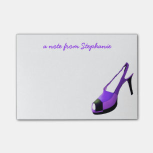 Cute High Heel Shoe Purple Post-it Notes