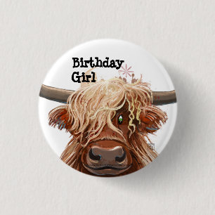 Cute Highland Cow 3 Cm Round Badge