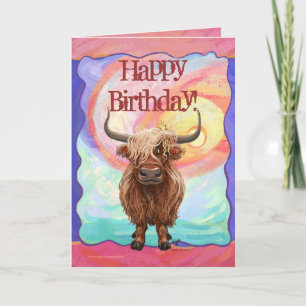 Cute Highland Cow Card