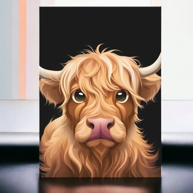 Cute Highland Cow Card (Creator Uploaded)