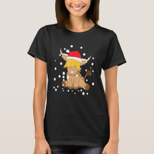 Cute Highland Cow Christmas T-Shirt