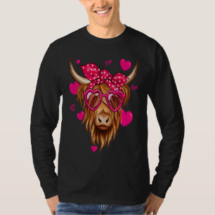 Cute Highland Cow For Women Highland Cow Valentin T-Shirt