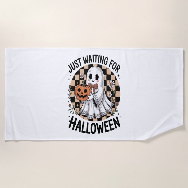 Cute Highland Cow Halloween (2) Beach Towel (Front)