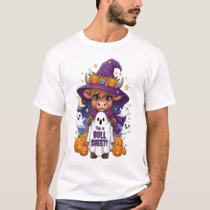 Cute Highland Cow Halloween T-Shirt