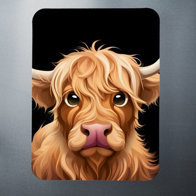 Cute Highland Cow  Magnet (Creator Uploaded)