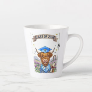 Cute Highland Cow Nursing Graduation 2026 - Custom Latte Mug