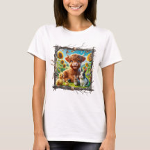 Cute Highland Cow Shirt – Cosy Country Farm Vibes