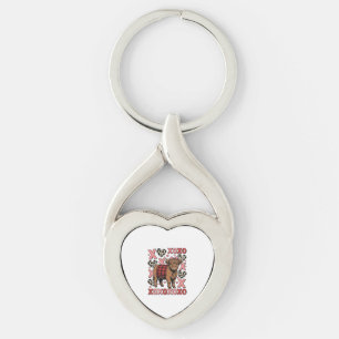 Cute Highland Cow XOXO Valentine Vintage Shirt Des Key Ring