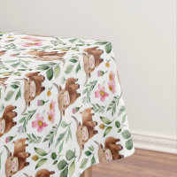 Cute Highland Cows & Pink Flowers Pattern Floral
