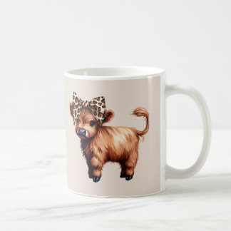 Cute Highland Cows Tan Coffee Mug