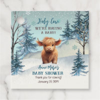 Cute Highland Holy Cow Winter Baby Shower