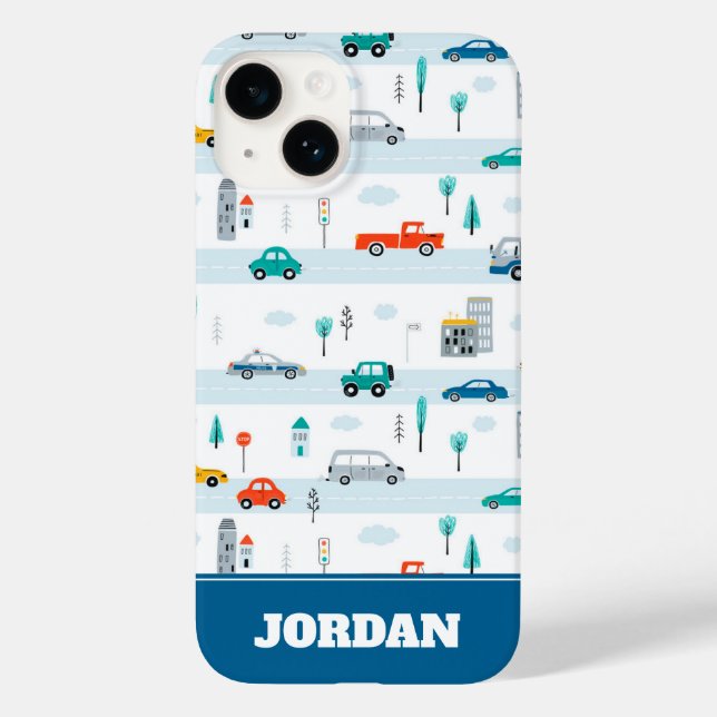 Cute Highway Vehicle Pattern Case-Mate iPhone Case (Back)