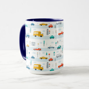 Cute Highway Vehicle Pattern Mug