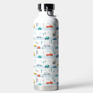 Cute Highway Vehicle Pattern Water Bottle