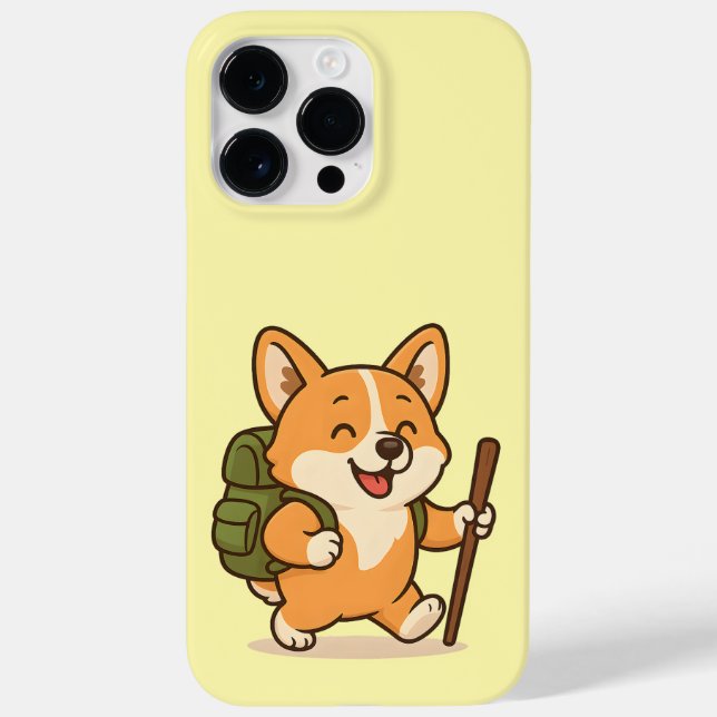 Cute Hiking Corgi – Adventure Dog Phone Cases (Back)