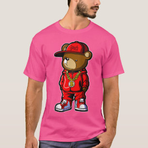 Cute Hip Hop Teddy Bear Tshirt 90 Hip Hop Clothing