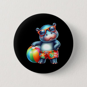 Cute Hip Summer Vacation Beach Ball 6 Cm Round Badge