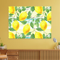 Cute Hip Tropical Summer Lemon Fruit Pattern