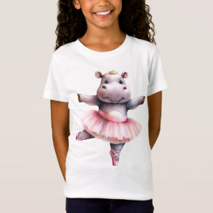 Cute hippo ballerina dancing ballet T-Shirt