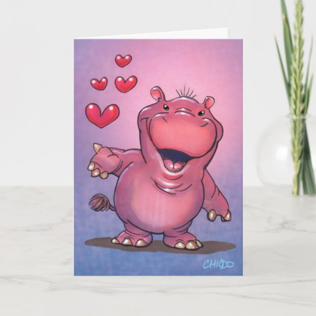 Cute Hippo Card (Front)