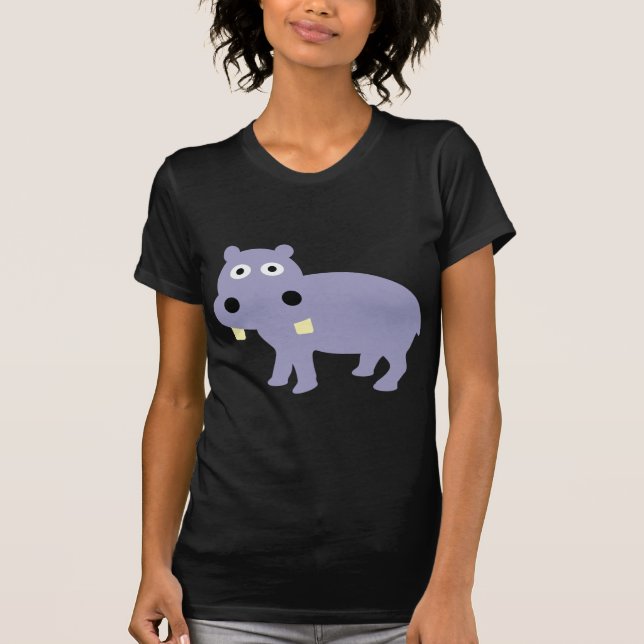 Cute Hippo Comic Style - hippopotamus T-Shirt (Front)