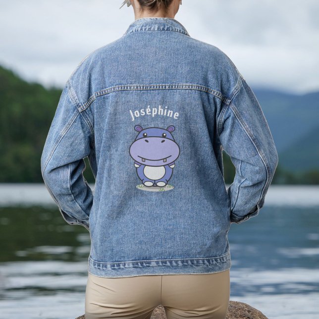 Cute Hippo Denim Jacket (Cute Hippo Denim Jacket)