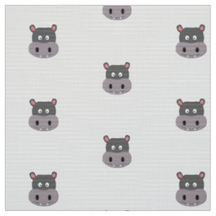 cute hippo fabric