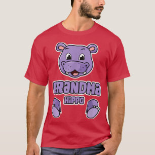 Cute Hippo GrandmaFunny Grandma T-Shirt
