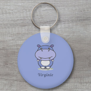 Cute Hippo Keychain