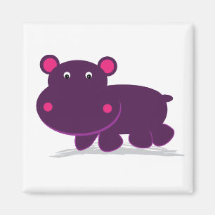Cute Hippo Magnet