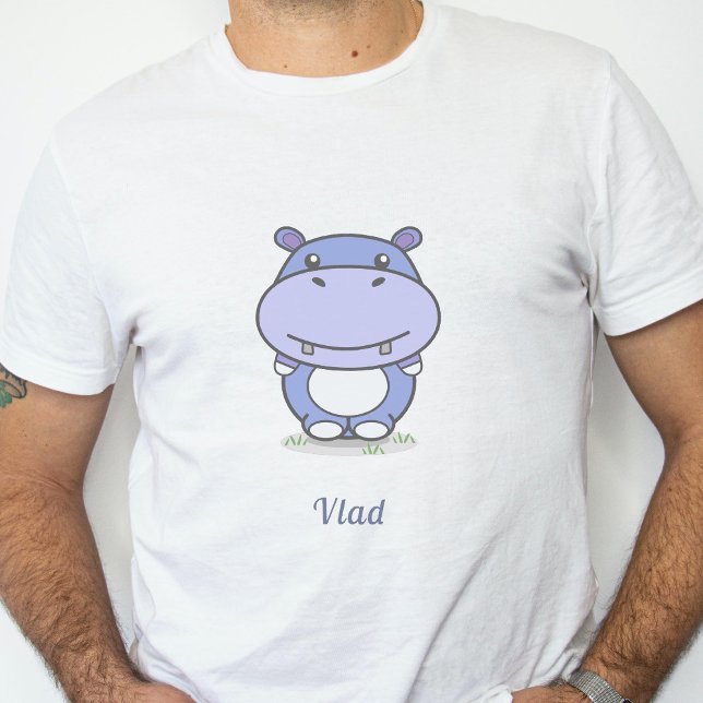 Cute Hippo Men's T-shirt (Cute Hippo Men's T-shirt)