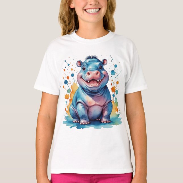Cute hippo T-Shirt (Front)