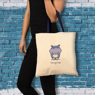 Cute Hippo Tote Bag