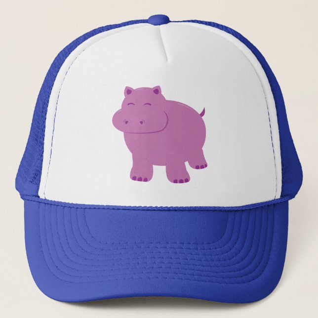 Cute Hippo Trucker Hat (Front)
