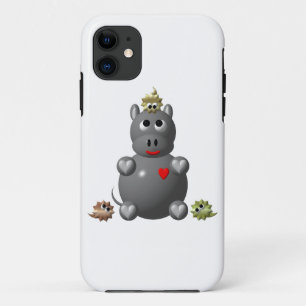 Cute Hippo with Hamsters Case-Mate iPhone Case
