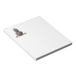 Cute Hippo with Hamsters Notepad