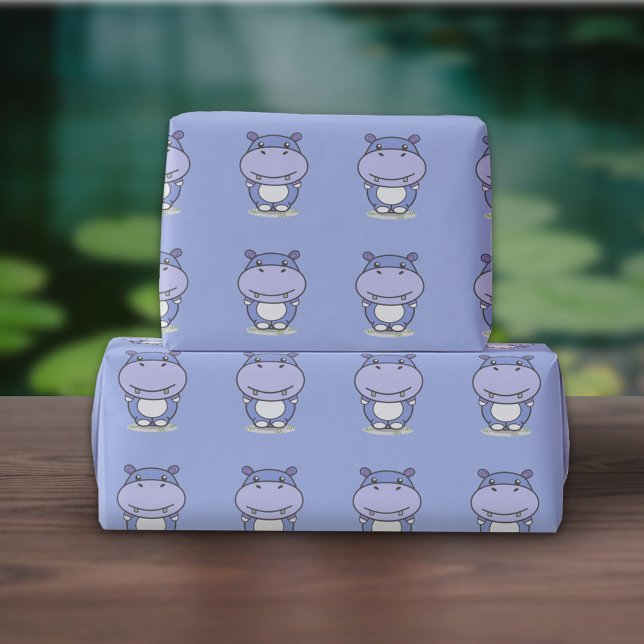 Cute Hippo Wrapping Paper (Cute Hippo Wrapping Paper)
