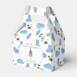 Cute Hippopotamus Hip Hippo Hooray Kids Birthday Favour Box